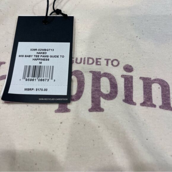 Re/Done Vintage white Classic Happy ‘s tee NWT MEDIUM - Picture 7 of 7